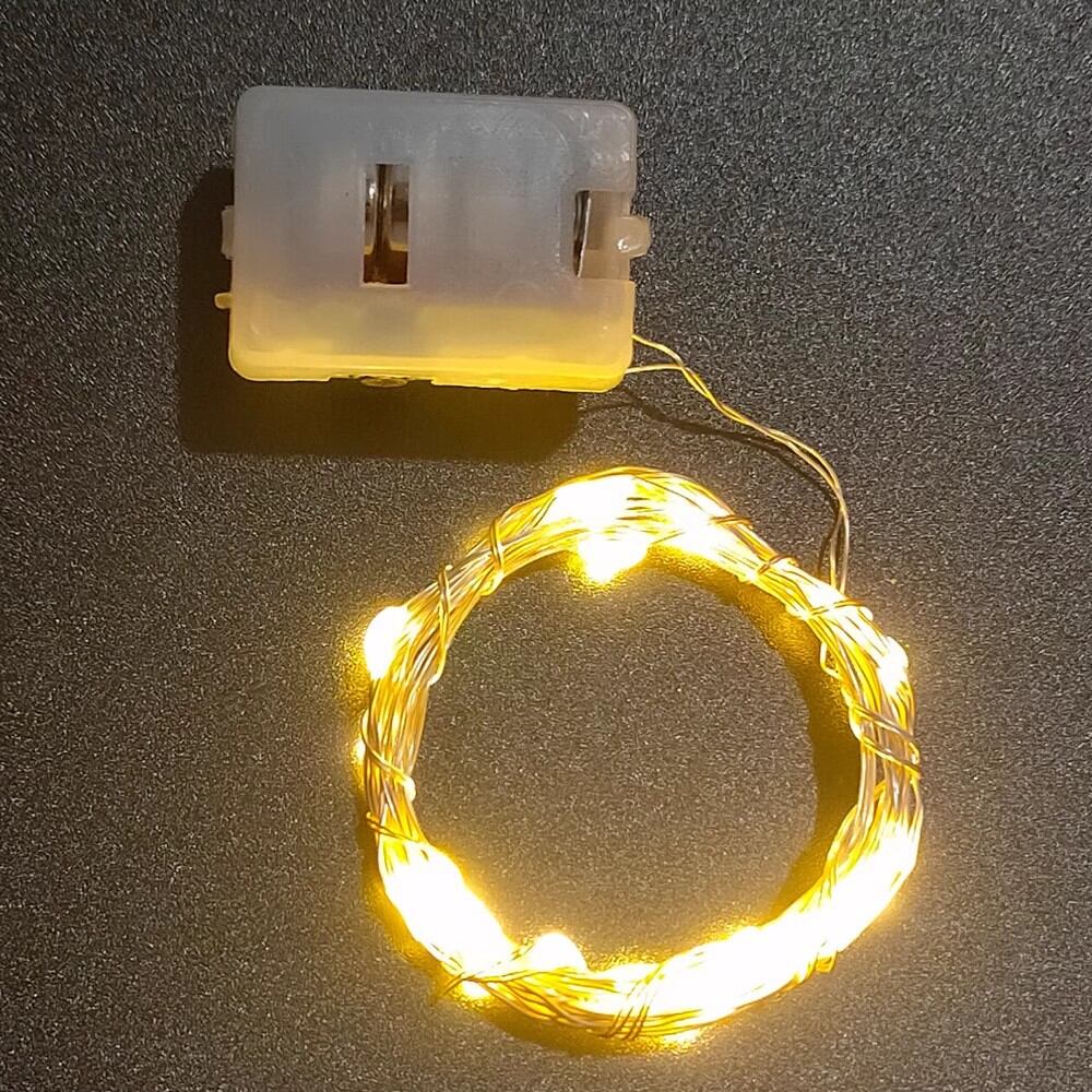 CAIKOU | Christmas Decorations White Copper Wire LED Lights 3m Warm Yellow Light