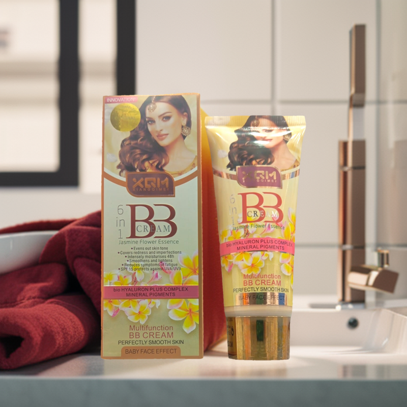 New Xqm BB Jasmine Flower Essence 6 in 1 Multifunction BB Cream With bio HYALURON Plus Complex Mineral Pigments WATERPROOF. 