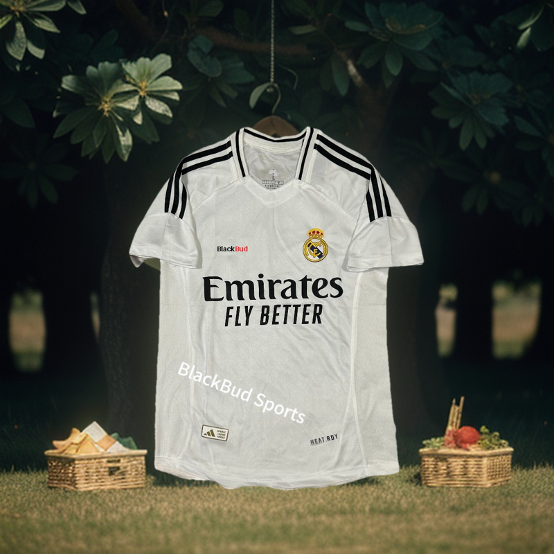 Real Madrid Home Jersey 24/25 Premium Quality Short Sleeves. 