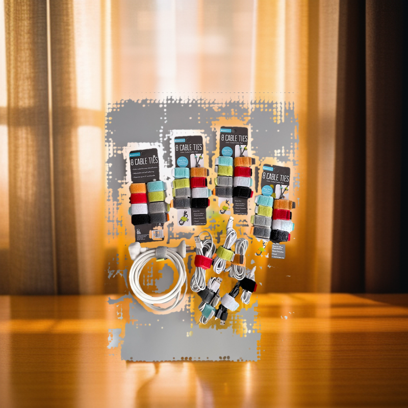 8 Pieces Velcro Cable Tie Organizer Set. 