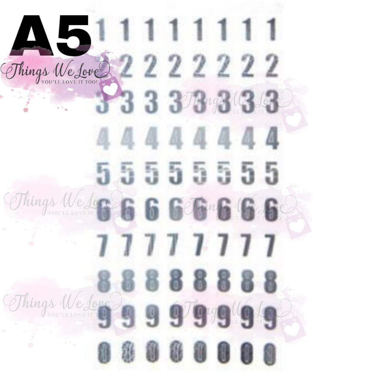 [SG SELLER] [FREE SHIPPING] Gold Silver Foil Alphabet Numbers Stickers Scrapbook Scrapbooking Calendar Planner Art Craft