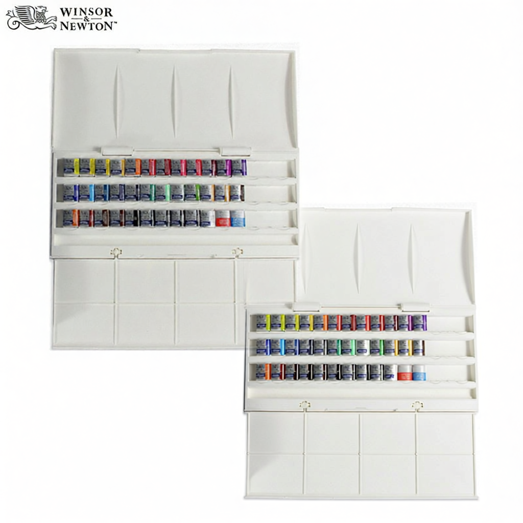 Winsor & Newton | Set Solid Watercolor Metal Tin Portable