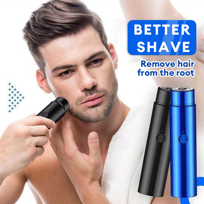 【Local sellers fast shipping】Mini Electric Shaver Portable Car Rechargeable Shaver Station Wagon Mini Shaver New Long Battery Life