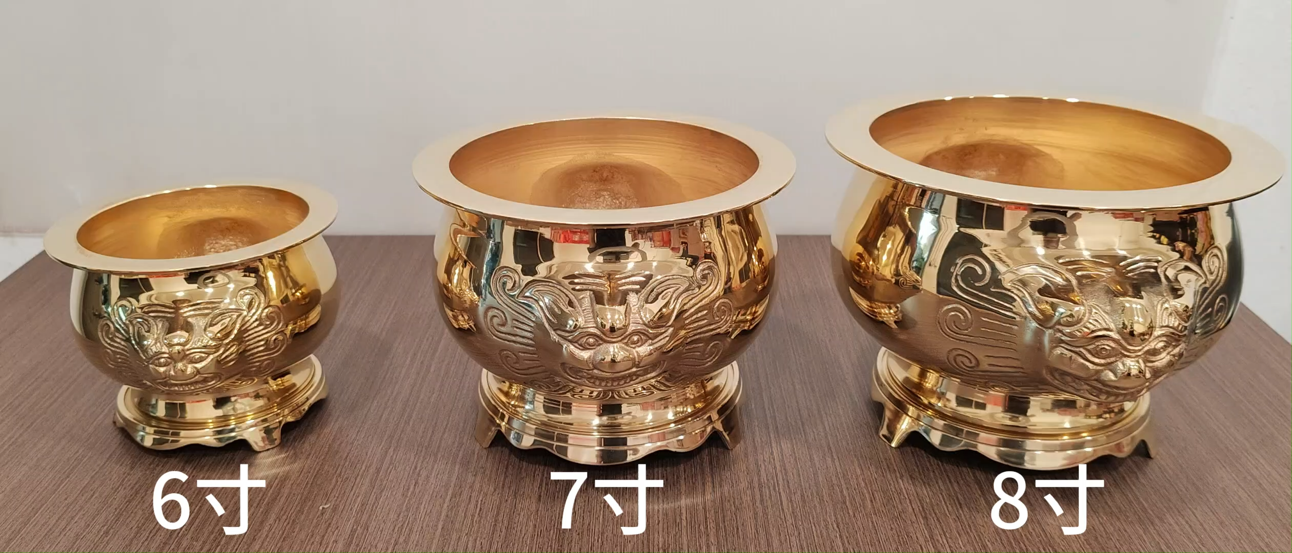 铜香炉/100%纯铜香炉/狮头香炉/6寸/7寸防氧化/佛具/万成神料行| Lazada