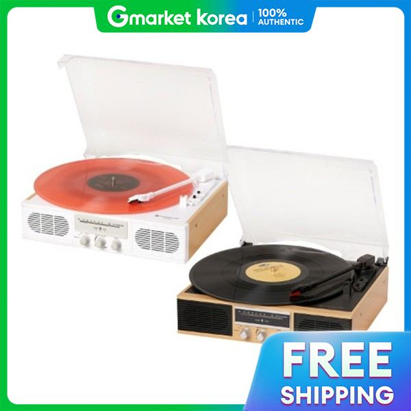 Soundlook Bluetooth Lp Turntable Dolce Mid-Century Modern Style Bluetooth Fm/Am Radio Rca Output