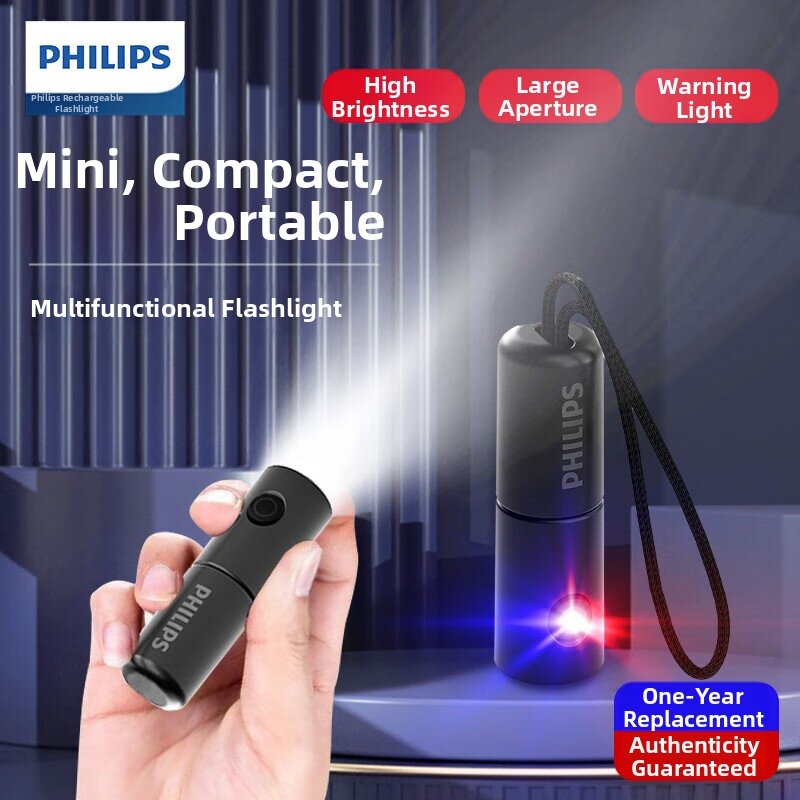 Philips | Bright High-Power Mini Flashlight Long-Lasting Portable