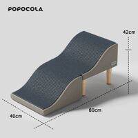 Popocola | Foldable Pet Stair Ramp Non-Slip Step Ladder for Small Dogs Bed Sofa Ramp Portable Dog Stairs Adjustable Height Wooden Pet Ramp