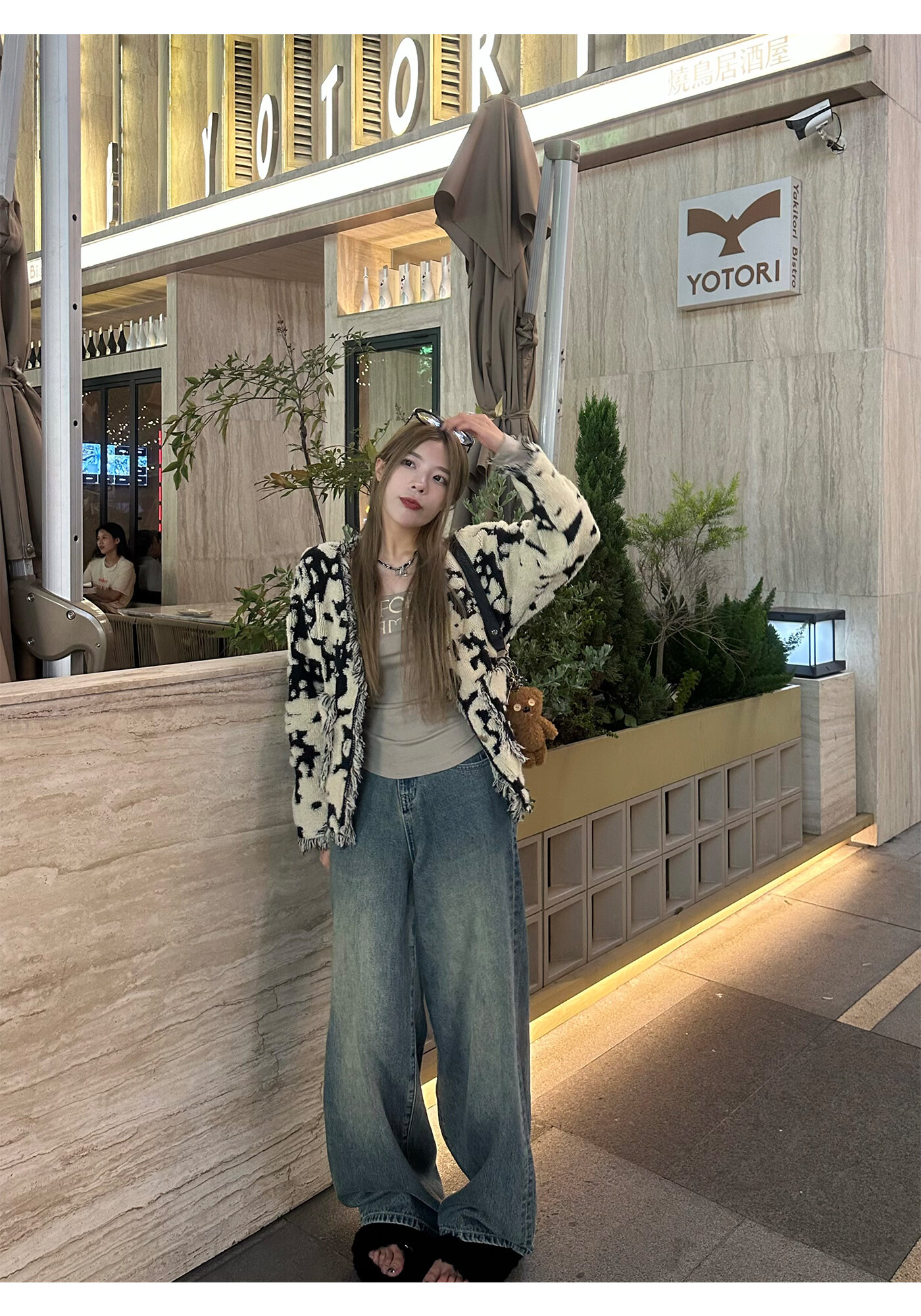 High Waist Wide Leg Jeans Women's Loose Fit Washed out Style Spring Autumn Denim Pants by LUU Peach Joy Slimming Effect · v2