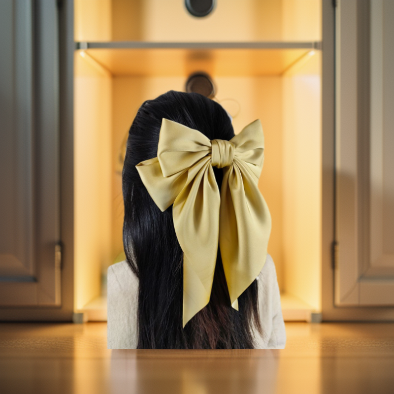 Butterfly Bow Clip Satin Elegant with free git scrunhy. 