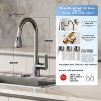JOMOO | Retractable 360 Rotation Hot and Cold Anti-splash Kitchen Faucet