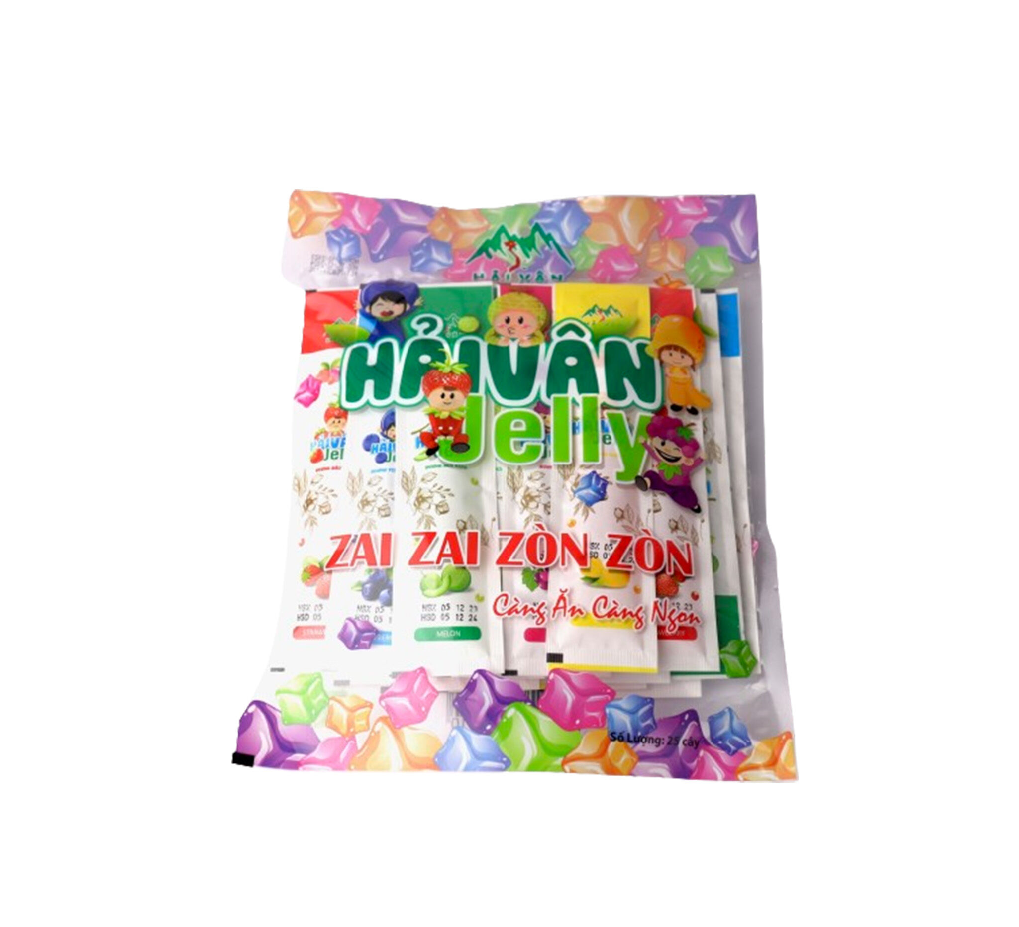 Thạch rau câu Zai Zai Zòn Zòn dài 370g