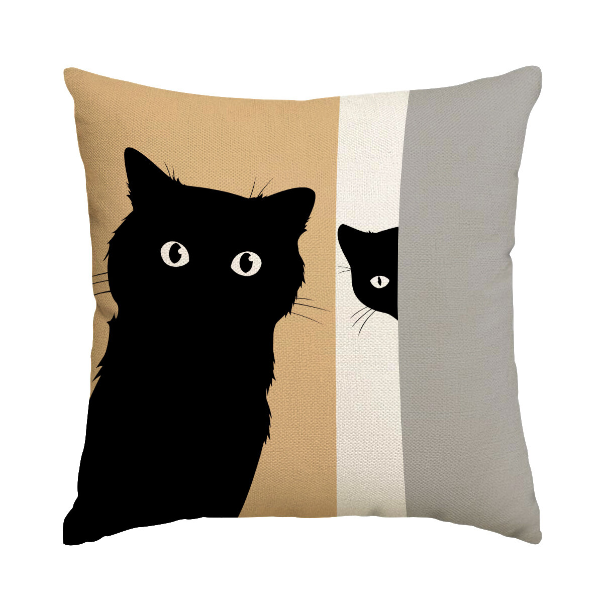 1/4pcs Cute Cat Pillow Cover Abstract Cartoon Animal Printed Sofa Cushion Cover Sofa Bedroom Living Room Decoration