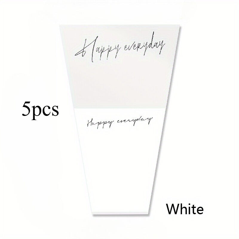 5pcs Kraft Paper Flower Wrappers Bouquet Sleeve Wrappers For DIY Wedding Birthday Valentines Day Gifts