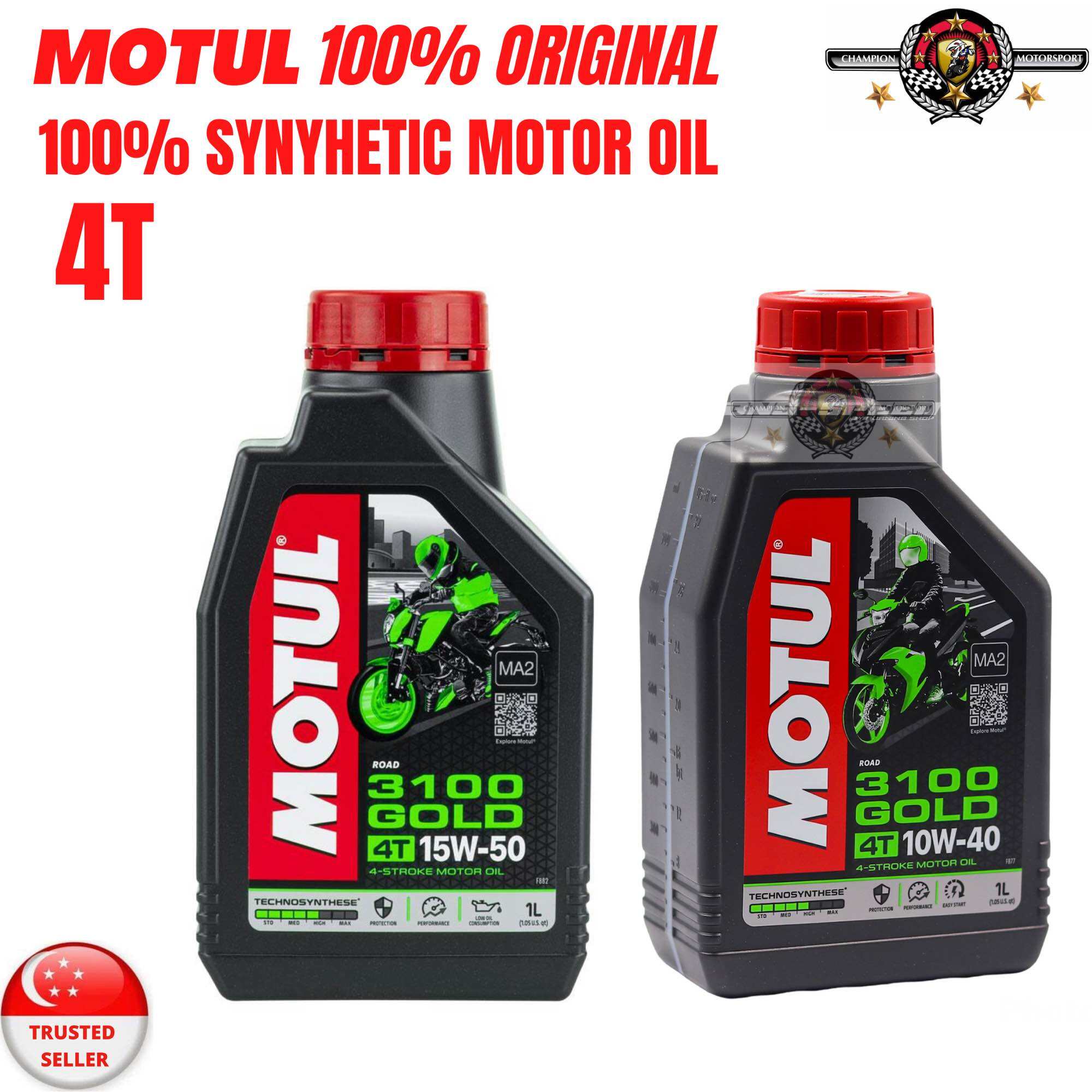 MOTUL 3100 GOLD 4T 10W-40/ 15W-50 SEMI SYNTHETIC ENGINE OIL 1L 