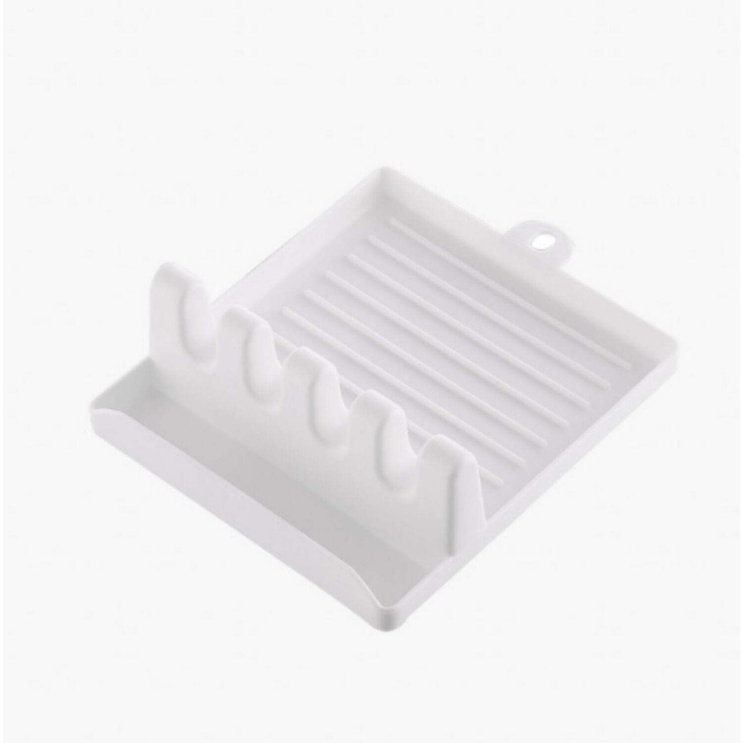 1Pc Paint Brush Rest Holder White Plastic 4 Slots Paintings Brushes Rests Drip Tray Pad for Watercolor Oil Acrylic Painting