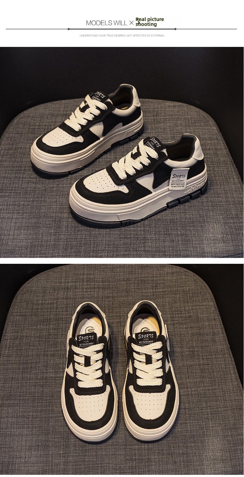 Low-Top Comfortable Fashionable Casual Shoes for Women Thick Bottom Soft Bottom Anti-Slip Dad Shoes Trendy Cross-Buckled Korean Style · v7