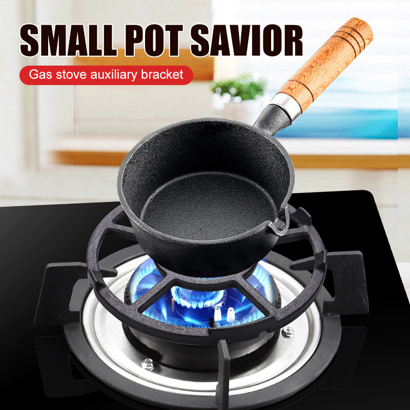 Reyhoar Non Slip Gas Ring Reducer, Burner Grate for Butter Warmer/Small  Saucepan, Cast Iron Wok Support Ring- Compatible with Most Gas Stove Range