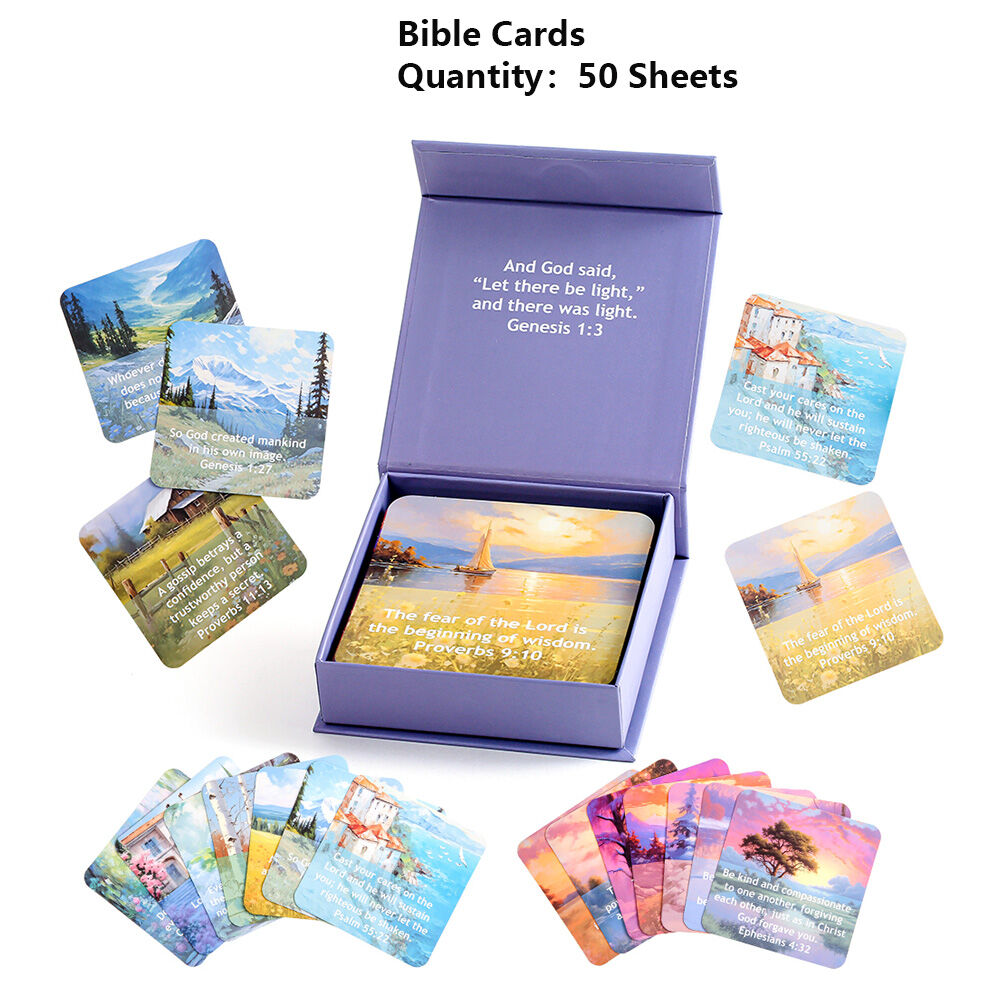 50 Sheets Inspirational Bible Card Encouragement Scripture Card With Scripture Quotes Christian Gift For Daily Motivational Card