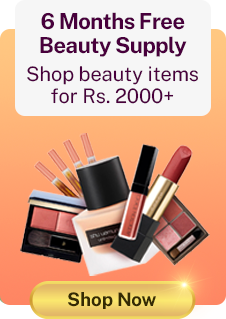 6 Months Free Beauty Supply Shop beauty items for Rs. 2000 Shop Now 