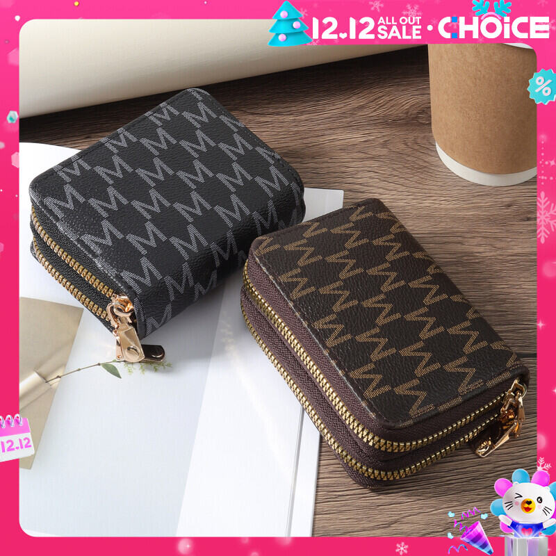 Women's Minimalist Short Wallet Double Zipper Around Clutch Purse, Stylish Zipper Around Coin Purse,High-quality PU Leather Credit Card Storage Bag Simple Casual Multi-Card Card Holder,Perfect For Outdoors,Travel & Back To School