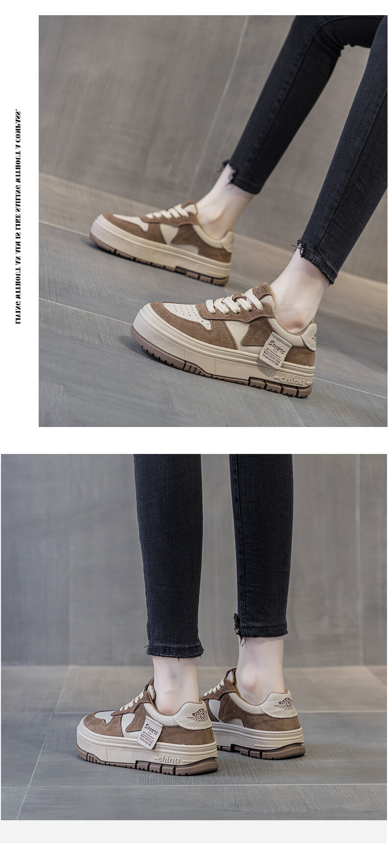 Low-Top Comfortable Fashionable Casual Shoes for Women Thick Bottom Soft Bottom Anti-Slip Dad Shoes Trendy Cross-Buckled Korean Style · v7