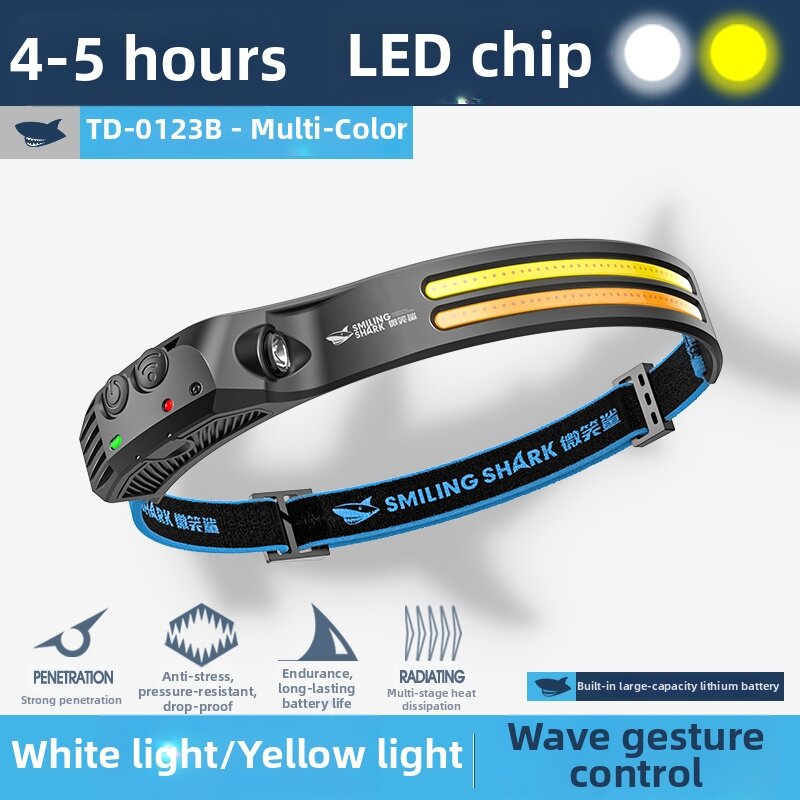 SMILING SHARK | Induction Bright Construction Headlamp Super Lightweight Helmet-mounted