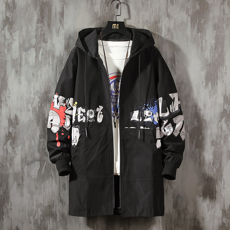 Mid-Length Coat Windbreaker Jacket Coat 