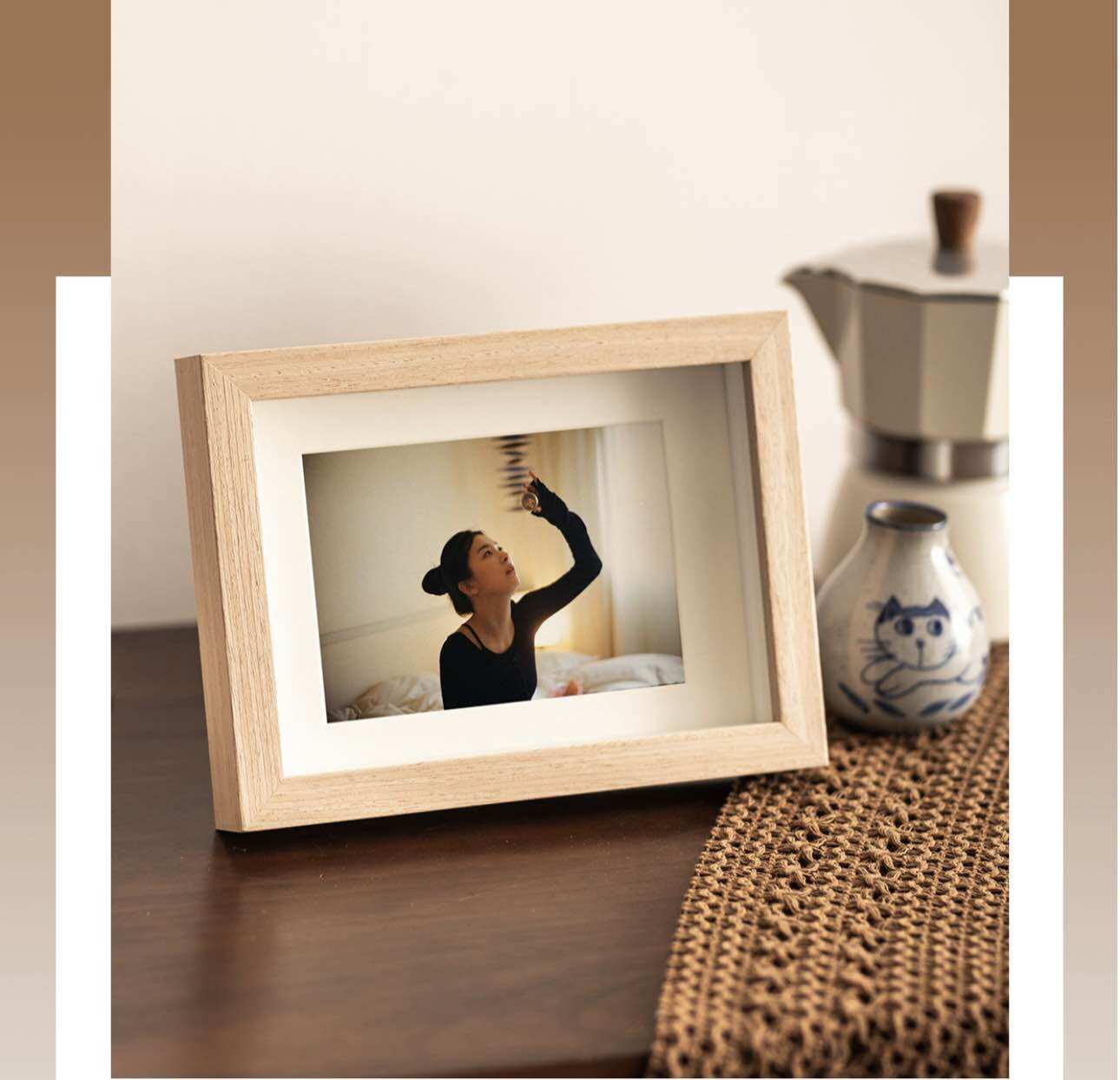 SG Stock Clear Stock 5R Wooden Photo Frame With Tempered Glass Cover for Home Wall Decoration Desktop Wall Display For Graduation Photos Birthday ValChristmas Gift Solid Wood Frame