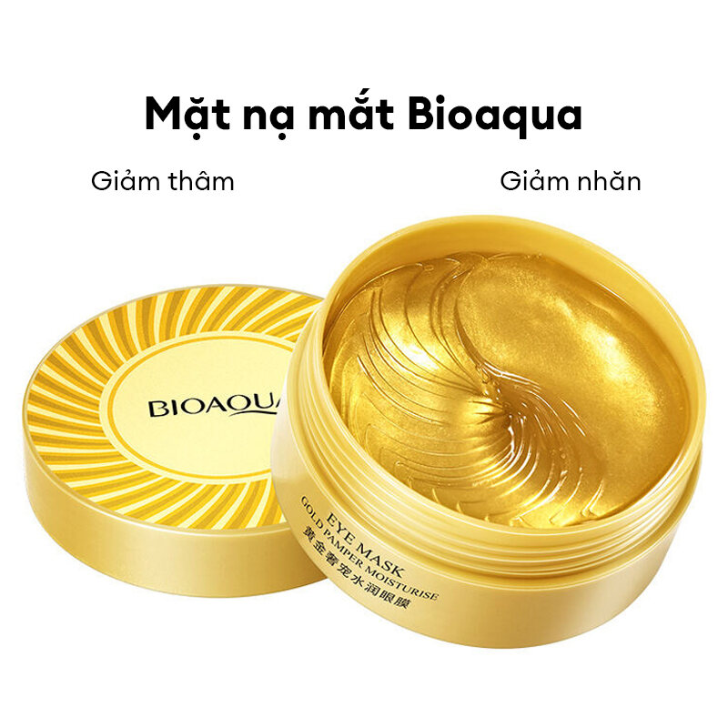 Hộp 60 Miếng Mặt Nạ Mắt Quầng Thâm - Nhăn Mắt - Bọng Mắt Collagen Của BIOAQUA 80g (MỚI)