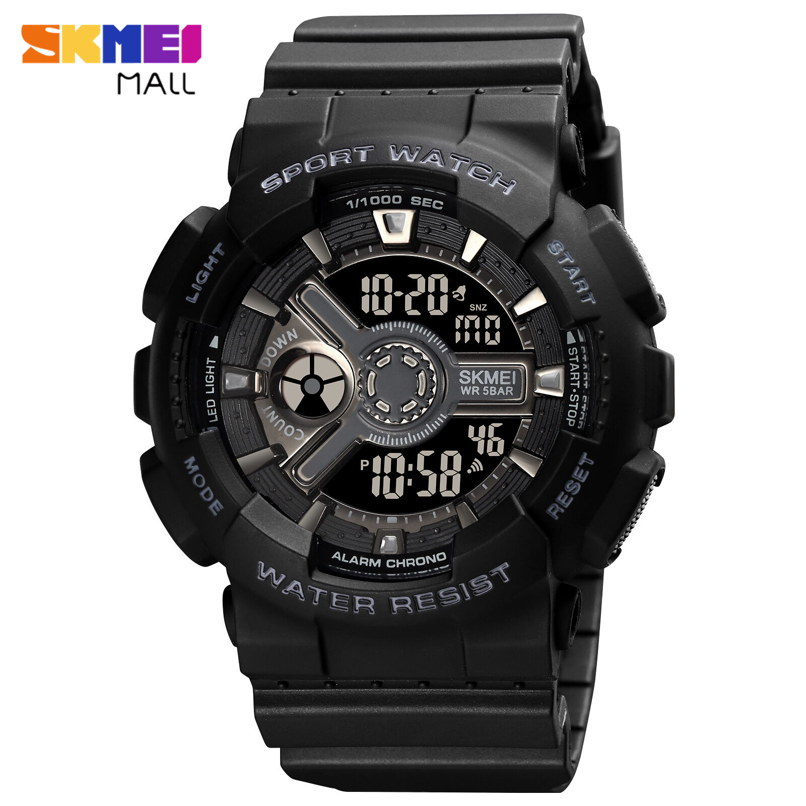 SKMEI 1828 1829 Couple Dual Time Sports Fashion Watch Countdown 50m Waterproof Lazada PH