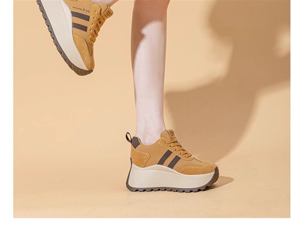 Spring New Style Women's Casual Thick Bottom Agan Dad Shoes Fashion Small Size Heightening Shoes Leisure Sports Running Shoes · v9