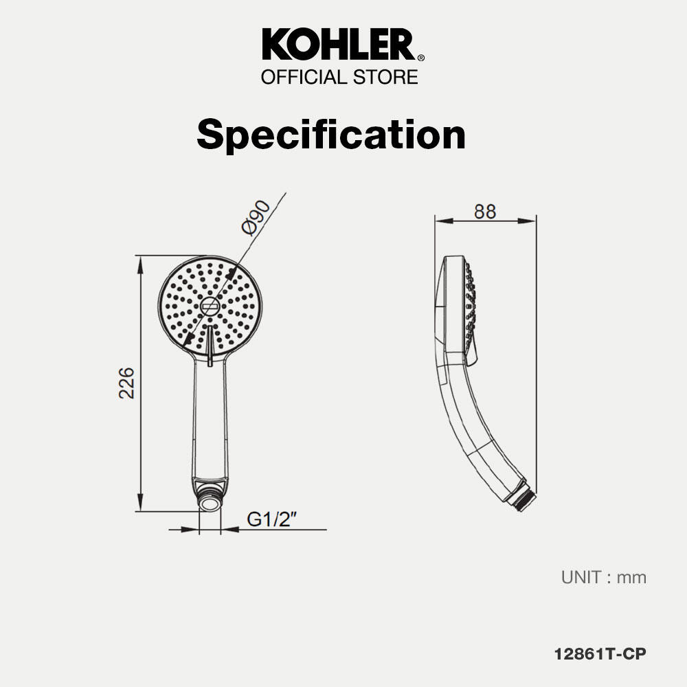 KOHLER Citrus 4-Way Handshower (Eco) K-12861T-E2-CP. 