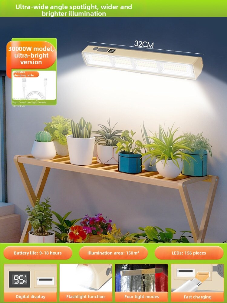 Solar Simulation Plant Growing Light Charging Magnetic LED