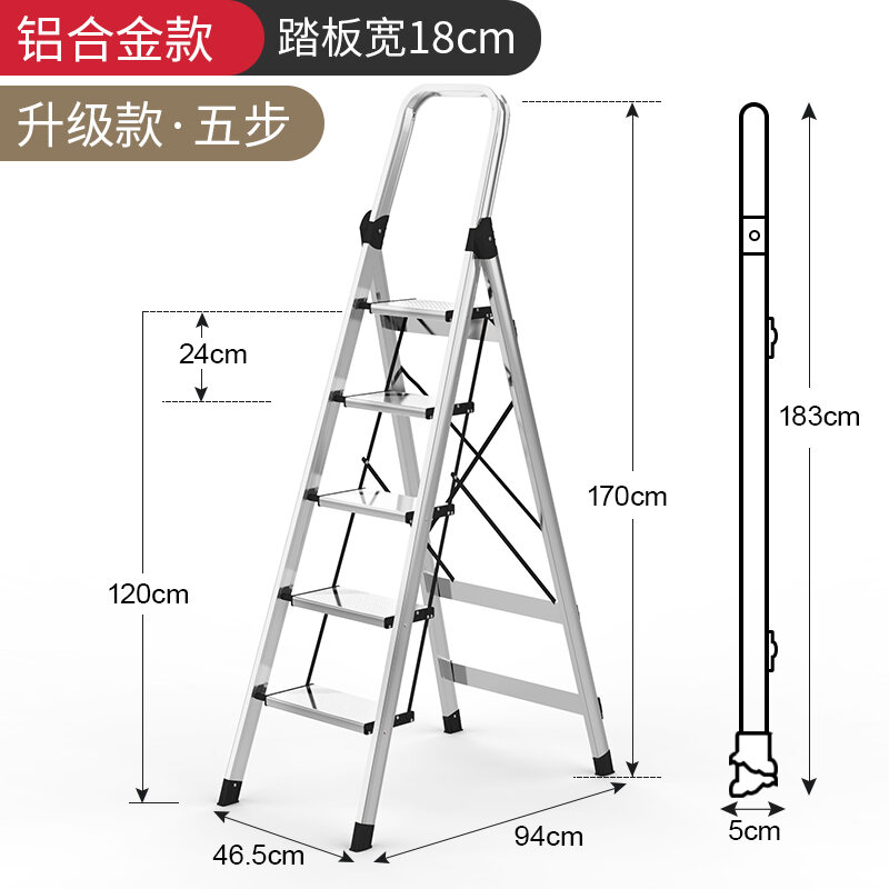 Ladder Ladder Household Trestle Ladder Thickened Multi-Functional ...