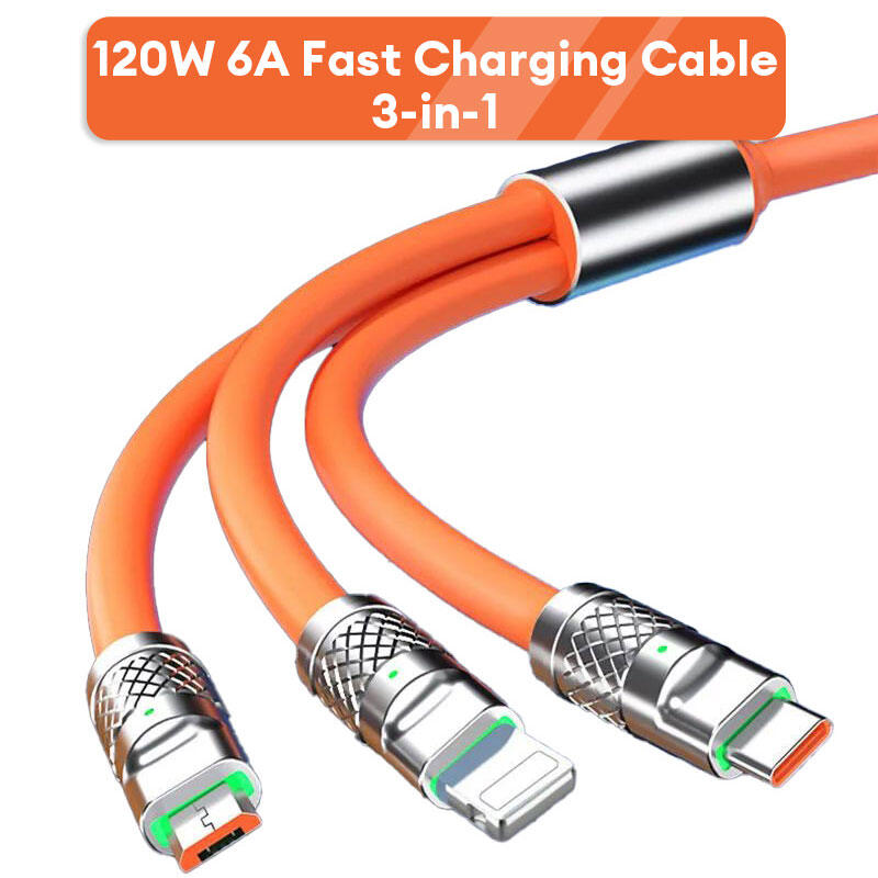 Dây sạc nhanh Android 3 trong 1 Sạc nhanh Android Bộ sạc USB mini Android loại c Bộ sạc iPhone gốc Android loại c Bộ sạc nhanh gốc