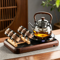 YIHUTEA | High-end Ultra-thin Compact Office Electric Kettle and Tea Warmer Set Glass Pot