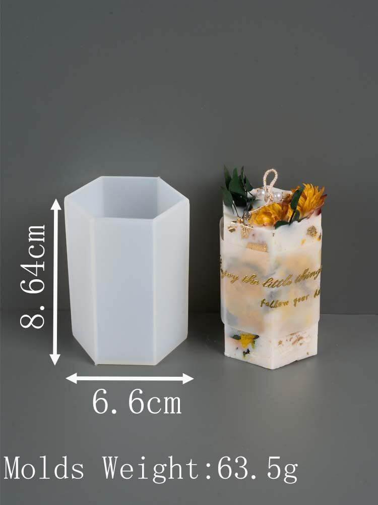 Geometric Cylindrical Candle Silicone Mould DIY Handmade Scented Candle Soap Mold Craft Gift Making Crystal Resin Mold Home Deco