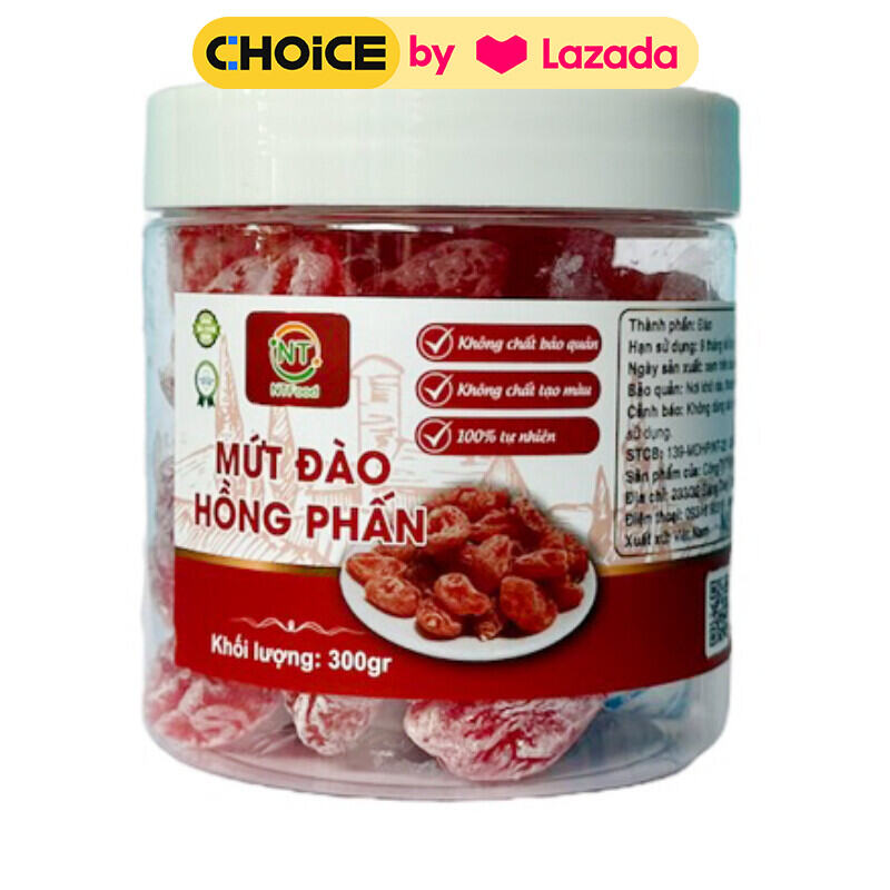 Mứt Đào Hồng Phấn NTFood hũ 300gr - Nhất Tín Food