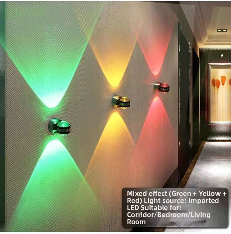 Creative Dual-Head LED Wall Lamp Hotel TV Background Decorative Lamp Simple Modern Style for Living Room Bedroom Kitchen
