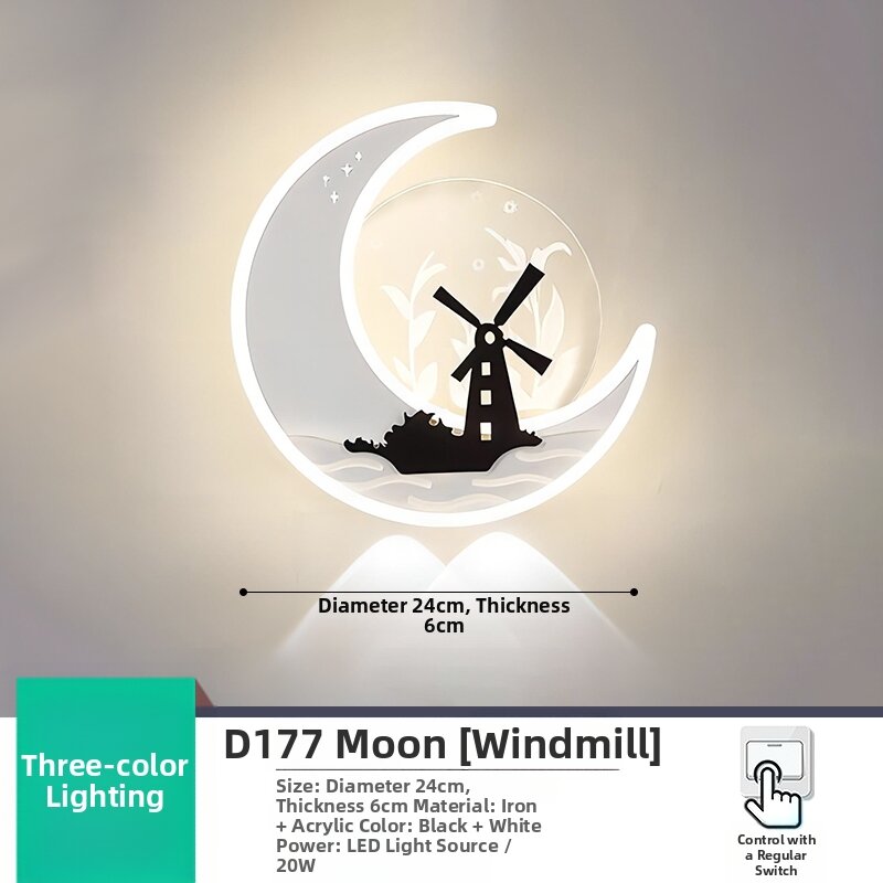 GUOFENFEN | Modern Simple LED Hallway Corridor Entrance Light New Nordic Stair Balcony Bedroom Bedside Background Wall Lamp