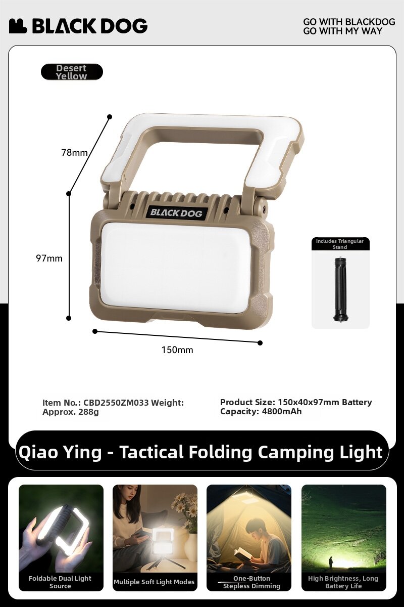 BLACK DOG | Camping Emergency Light Long Battery Life
