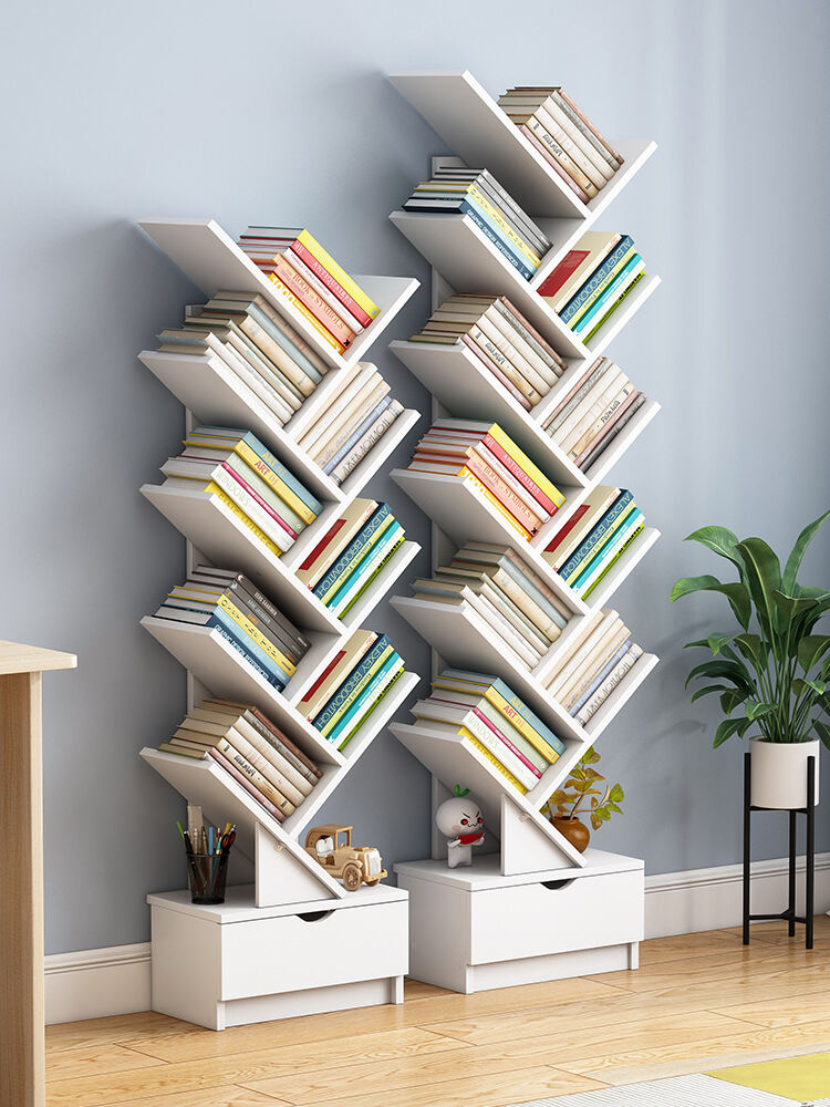 Tree Shaped Bookshelf Creative Simple Floor Space Saving Student Household Living Room Storage Storage Rack Small Bookcase Economical Lazada Singapore