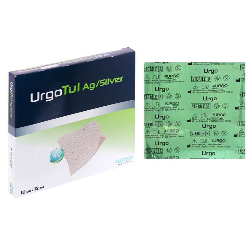Urgotul Ag / Silver (URGO) Antibacterial, Quick To Heal, Dressing Without Pain, No Wounds. 