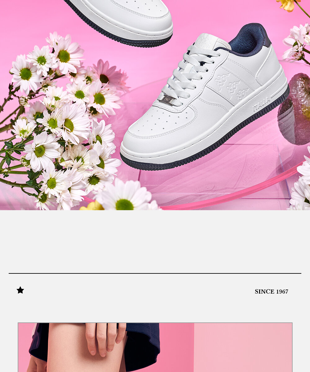 Scarpe casual da donna Kappa 2025 Estate New Style Retro Sneakers sportive con fondo spesso alzato versatili e piatte con punta tonda