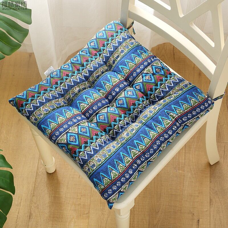 Large Thickened Cotton Linen Seat Cushion for Office Chair Universal Pad Country Style Computer Chair Padded Winter Bench