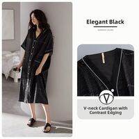 JIALEFEN | Summer Short Sleeve Silk-Like Nightgown