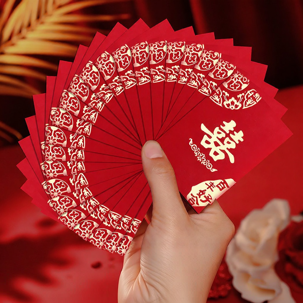 MEISITEKEKE | Mini High-end Wedding Red Envelopes Small