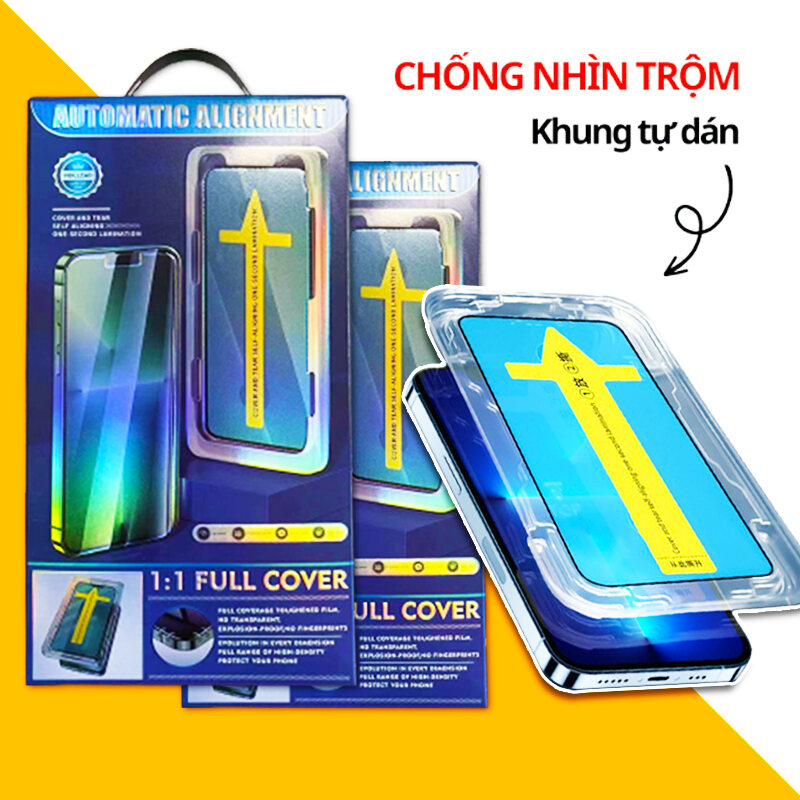 Kính cường lực iPhone tự dán GLASS chống nhìn trộm cho iPhone X/XS/XR/Xsmax/11/11pro/11promax/13promax/14plus/15promax