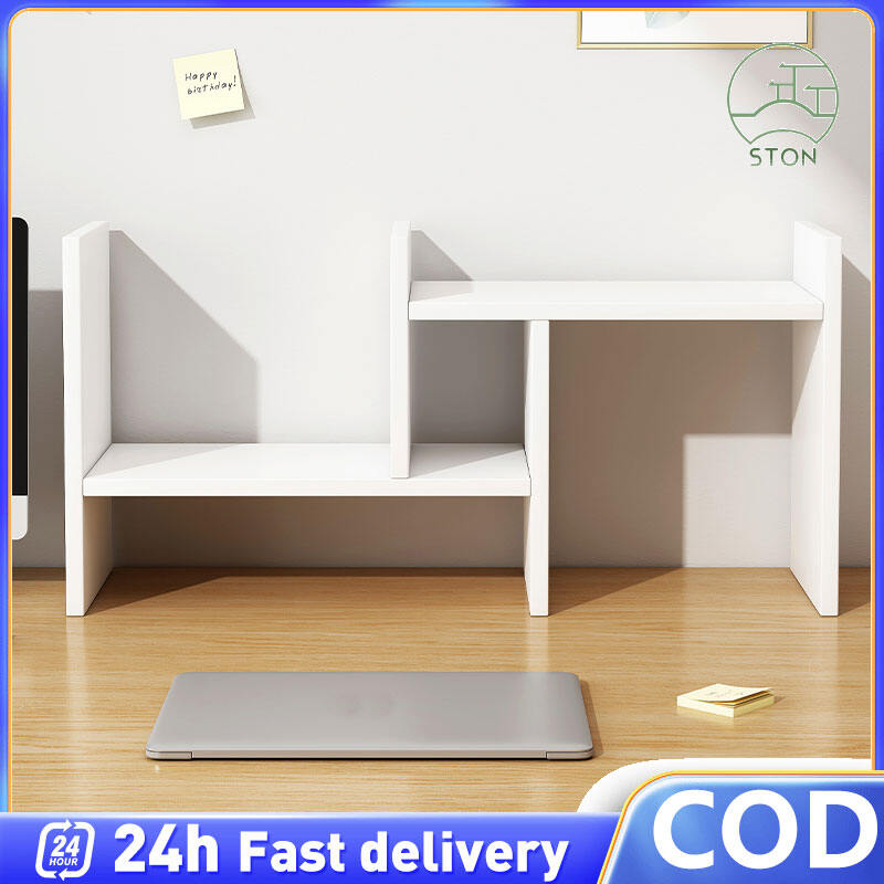 Table top rack Portable Office Table Book Rack Document Storage Rack Rak buku Desktop Shelf Office Home Bookshelf Wooden Desktop Organizer 桌面书架