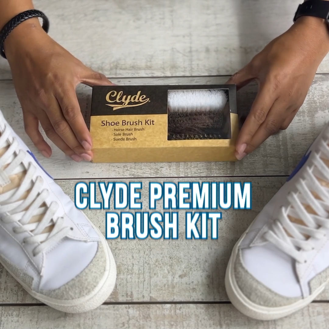 Clyde Shoe Brush Kit Horsehair And Suede Brush Set Natural Bristle